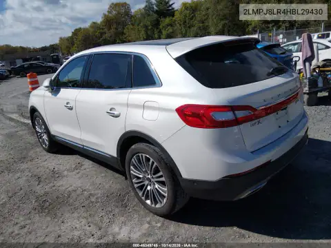 2LMPJ8LR4HBL29430 — 2017 Lincoln MKX, ფოტო 3, IAAI, წინა ნაწილი