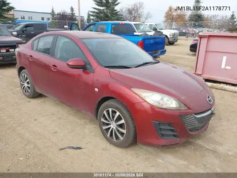 JM1BL1SF2A1178771 — 2010 Mazda 3, Задняя часть слева, фото до ремонта