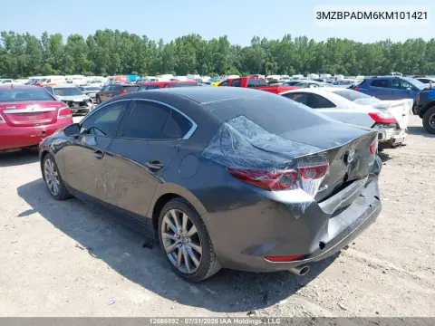 2019 Mazda Mazda3 Gt VIN 3MZBPADM6KM101421 фото 3