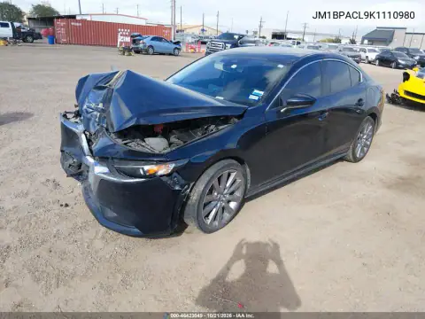 JM1BPACL9K1110980 — 2019 Mazda 3, foto 2 de IAAI, Parte delantera