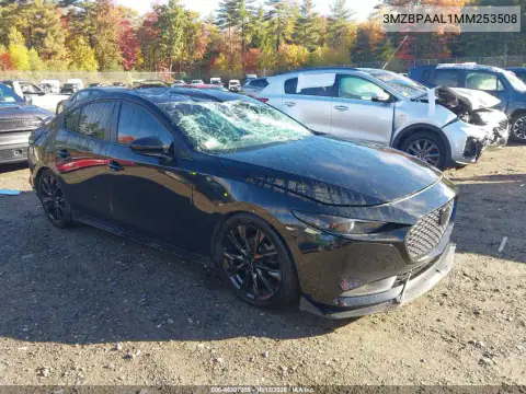 3MZBPAAL1MM253508 — 2021 Mazda 3, Front and rear, before-repair photos