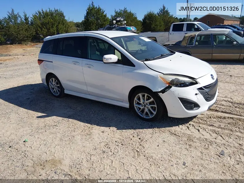 JM1CW2CL0D0151326 — 2013 Mazda 5, фото 2 с аукциона IAAI, Передняя часть