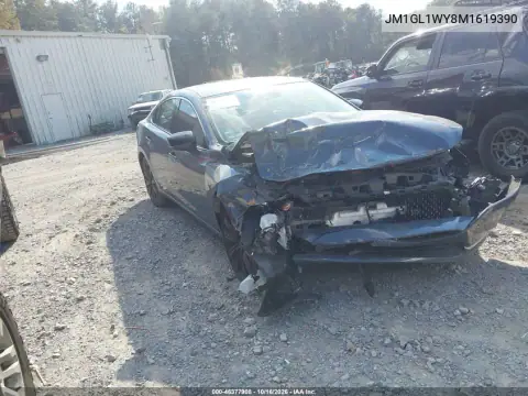 JM1GL1WY8M1619390 — 2021 Mazda 6, Przód, zdjęć przed naprawą