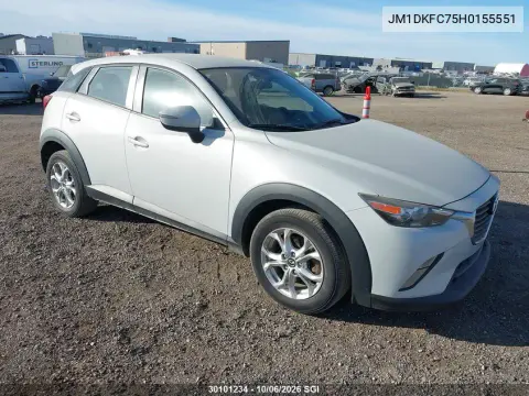 JM1DKFC75H0155551 — 2017 Mazda CX-3, Град, фото до ремонта