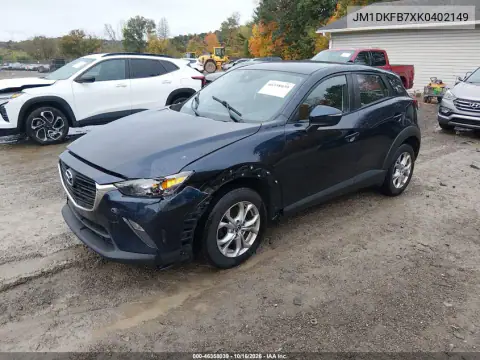 JM1DKFB7XK0402149 — 2019 Mazda CX-3, photo 3 from IAAI 25.10.2026, Front end