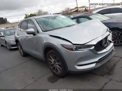 JM3KFADM7K0550154 — 2019 Mazda CX-5, წინა ნაწილი, ფოტოები შეკეთებამდე