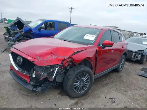 JM3KFACM3L0848574 — 2020 Mazda CX-5, передняя часть слева, фото до ремонта