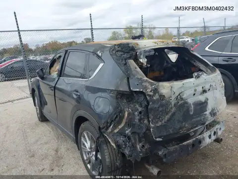 JM3KFBDM3M0402432 — 2021 Mazda CX-5, foto 3 de IAAI, Внешний пожар