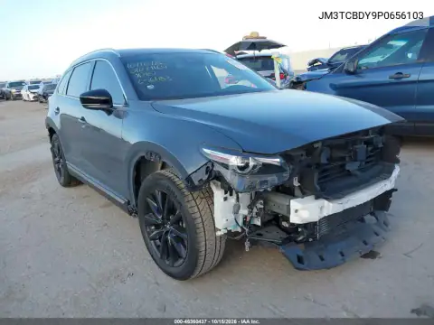 JM3TCBDY9P0656103 — 2023 Mazda CX-9, წინა და უკანა ნაწილი, ფოტოები შეკეთებამდე