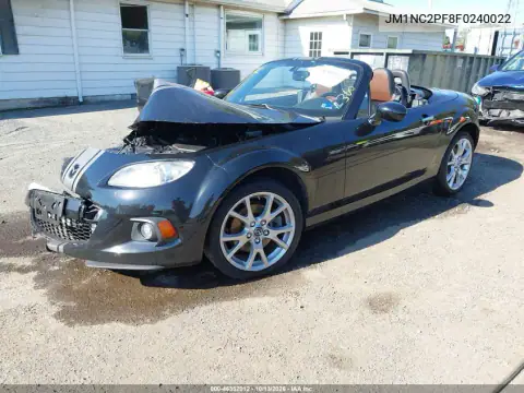 JM1NC2PF8F0240022 — 2015 Mazda MX-5, фото 2 с аукциона IAAI, Передняя часть