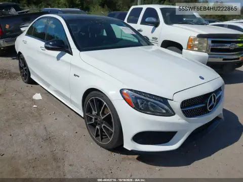 55SWF6EB4HU222865 — 2017 Mercedes C-Klasse, უკანა ნაწილი, ფოტოები შეკეთებამდე