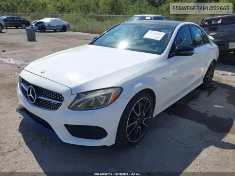 55SWF6EB4HU222865 — 2017 Mercedes C-Klasse, foto 3 de IAAI, Parte trasera
