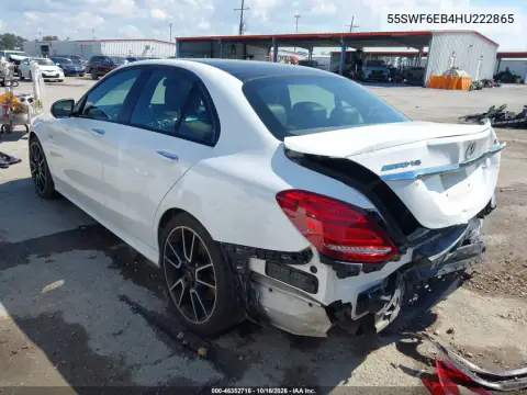 55SWF6EB4HU222865 — 2017 Mercedes C-Klasse, foto 4 de IAAI, Parte trasera