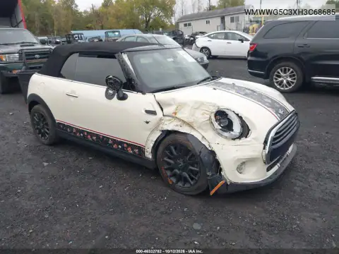 WMWWG5C3XH3C68685 — 2017 MINI Convertible, წინა ნაწილი, ფოტოები შეკეთებამდე