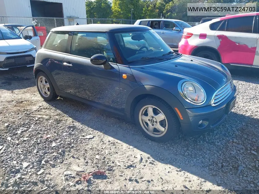 2010 Mini Cooper VIN WMWMF3C59ATZ24703 фото 2