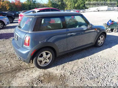2010 Mini Cooper VIN WMWMF3C59ATZ24703 фото 5