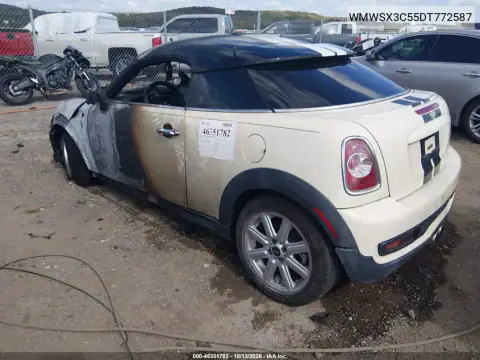 WMWSX3C55DT772587 — 2013 MINI Coupe, photo 3 from IAAI, Engine fire