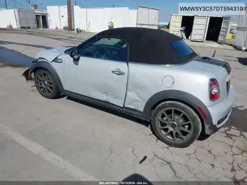 WMWSY3C57DT594310 — 2013 MINI Roadster, photo 4 from IAAI, Front end