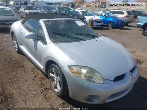 4A3AL25F28E004695 — 2008 Mitsubishi Eclipse, Normalne zużycie, zdjęć przed naprawą