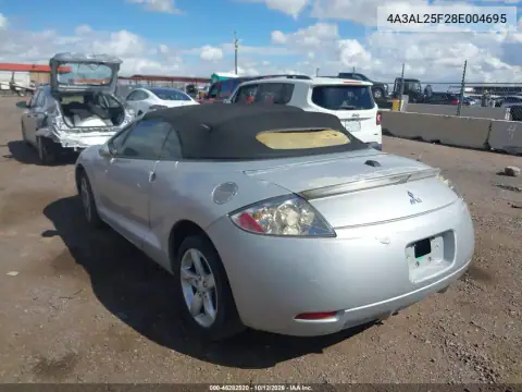 4A3AL25F28E004695 — 2008 Mitsubishi Eclipse, photo 3 from IAAI, Normal wear