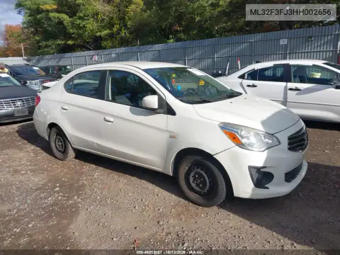ML32F3FJ3HH002656 — 2017 Mitsubishi Mirage, Передняя и задняя части, фото до ремонта