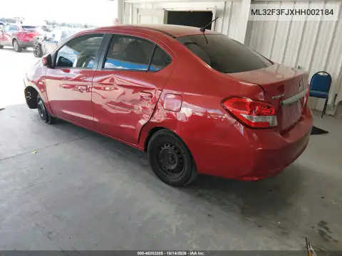 ML32F3FJXHH002184 — 2017 Mitsubishi Mirage, photo 4 from IAAI, Left side