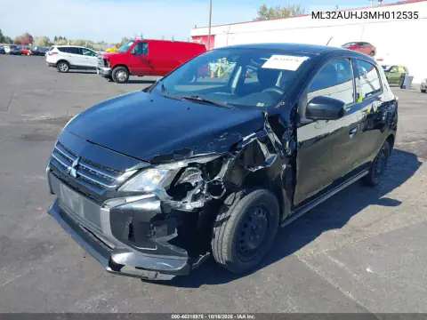 ML32AUHJ3MH012535 — 2021 Mitsubishi Mirage, photo 3 from IAAI, Left front