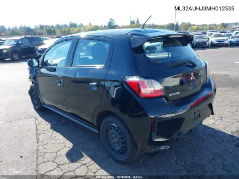ML32AUHJ3MH012535 — 2021 Mitsubishi Mirage, photo 4 from IAAI, Left front