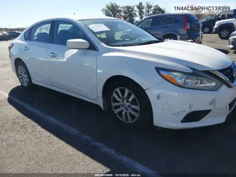 1N4AL3AP9HC138399 — 2017 Nissan Altima, передняя часть слева, фото до ремонта