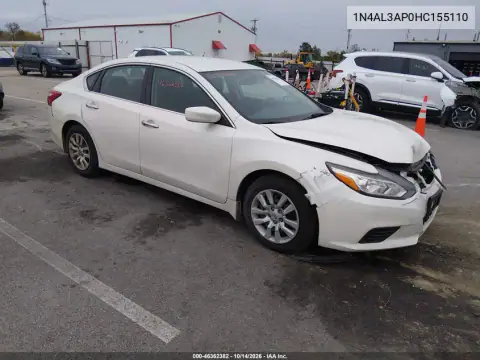 1N4AL3AP0HC155110 — 2017 Nissan Altima, ПЕРЕДНЯЯ ЧАСТЬ, фото до ремонта