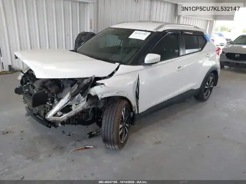 3N1CP5CU7KL532147 — 2019 Nissan Kicks, ფოტო 2, IAAI 04.11.2026, წინა ნაწილი