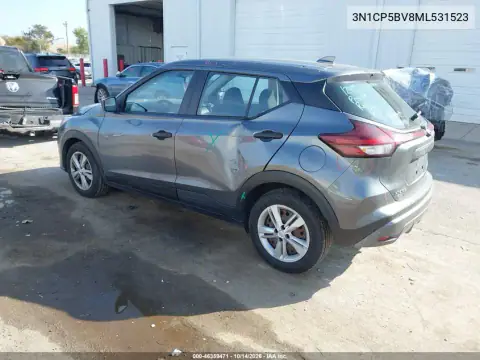 3N1CP5BV8ML531523 — 2021 Nissan Kicks, foto 4 de IAAI, Delantera derecha