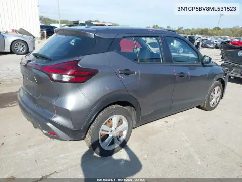 3N1CP5BV8ML531523 — 2021 Nissan Kicks, foto 5 de IAAI, Delantera derecha