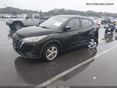 3N1CP5BV2ML533641 — 2021 Nissan Kicks, фото 3 с аукциона IAAI, задняя часть слева