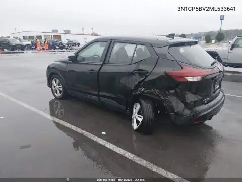 3N1CP5BV2ML533641 — 2021 Nissan Kicks, фото 4 с аукциона IAAI, задняя часть слева