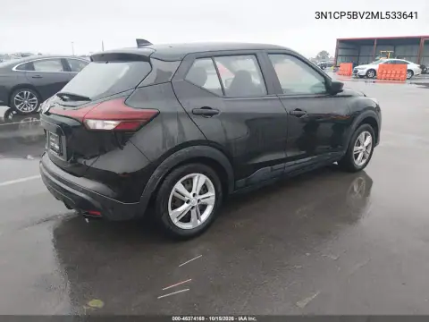 3N1CP5BV2ML533641 — 2021 Nissan Kicks, фото 5 с аукциона IAAI, задняя часть слева