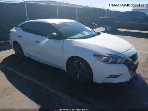 1N4AA6AP4GC382192 — 2016 Nissan Maxima, Передняя часть, фото до ремонта