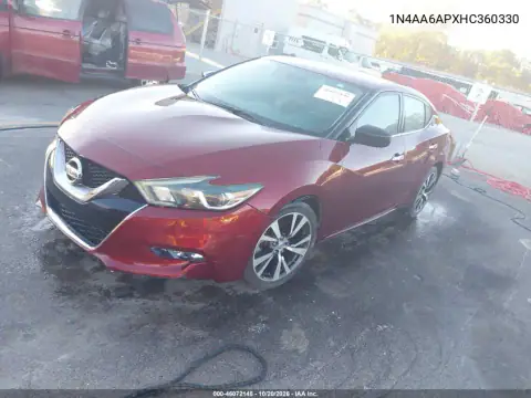 1N4AA6APXHC360330 — 2017 Nissan Maxima, photo 2 from IAAI 28.10.2026, Normal wear