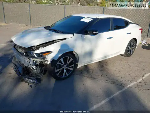 2017 Nissan Maxima 3.5 Sv VIN 1N4AA6AP3HC389085 фото 3