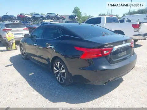 1N4AA6AP4HC438617 — 2017 Nissan Maxima, zdjęcie 4 z IAAI, Dach