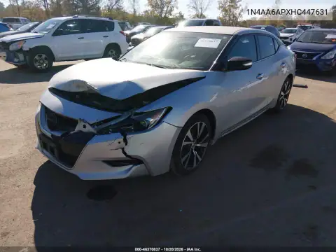 1N4AA6APXHC447631 — 2017 Nissan Maxima, foto 2 de IAAI, Parte delantera