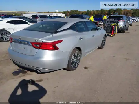 1N4AA6APXHC447631 — 2017 Nissan Maxima, foto 4 de IAAI, Parte delantera