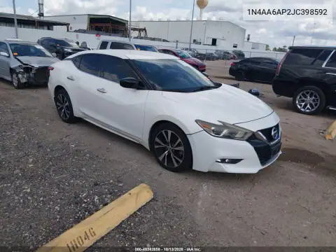 1N4AA6AP2JC398592 — 2018 Nissan Maxima, Задняя часть слева, фото до ремонта