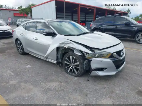 1N4AA6AP4JC374309 — 2018 Nissan Maxima, Prawy przód, zdjęć przed naprawą