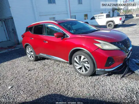 5N1AZ2MSXKN135182 — 2019 Nissan Murano, Front end, before-repair photos