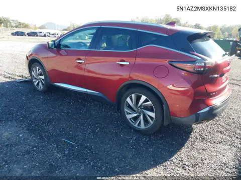 5N1AZ2MSXKN135182 — 2019 Nissan Murano, photo 4 from IAAI, Front end