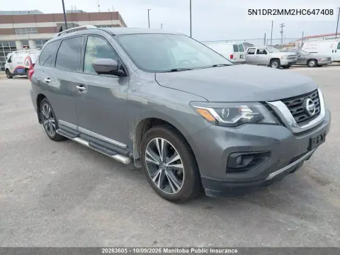 2017 Nissan Pathfinder Platinum VIN 5N1DR2MM2HC647408 фото 2