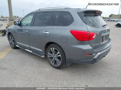 2017 Nissan Pathfinder Platinum VIN 5N1DR2MM2HC647408 фото 4