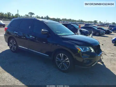 5N1DR2MN8HC624434 — 2017 Nissan Pathfinder, Przód, zdjęć przed naprawą