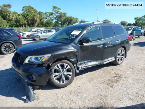 5N1DR2MN8HC624434 — 2017 Nissan Pathfinder, ფოტო 3, IAAI, წინა ნაწილი